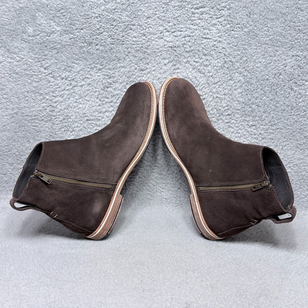 Helm x Huckberry Pablo Mens Size 12 Ankle Boots Brown Balthazar Suede Exclusive - Picture 6 of 10